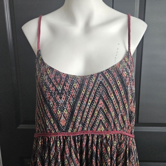 Free People Periscopes In Sky Babydoll Small Keyhole Strappy Aztec Mini Fairy - Picture 5 of 11